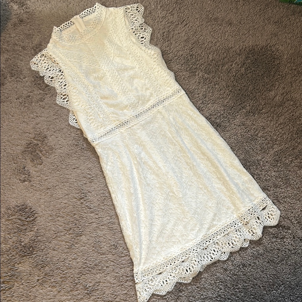 Elegant Lace White Dress
